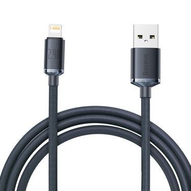 Baseus Crystal Shine Series Fast Charging Data Cable USB to iP 2.4A 2m-Black